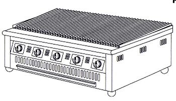 SYCBW-CBG-84L   桌上型瓦斯碳烤爐90深