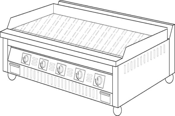SYCBW-CN-150MS  桌上型瓦斯煎板爐-電點(煎台)150*60*30CM