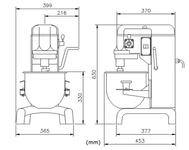 SYSL-BM-10    10公升皮帶傳動小林攪拌機