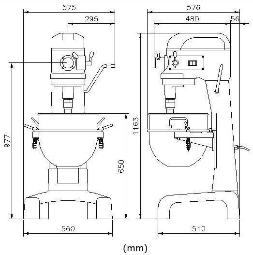 SYSL-BM-30H    30公升三速皮帶傳動立式小林攪拌機-絞肉座