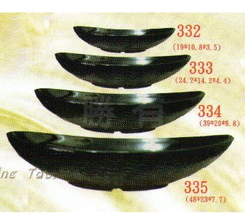 SYSYL-B-334黑炫風美耐皿-元寶盤 