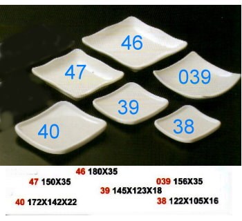 SYHSC-M-47乳白色系列美耐皿-5.9"四角方盤