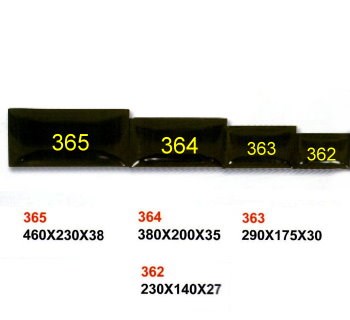 SYHSC-B-362黑色系列美耐皿-9"翹角長方盤