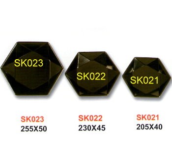 SYHSC-B-SK021黑色系列美耐皿-8.1"六角深缽盤