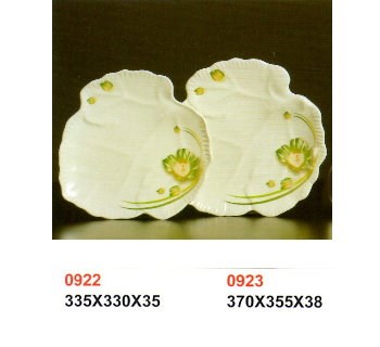 SYHSC-F-0922福蓉花系列美耐皿-12"菜葉盤
