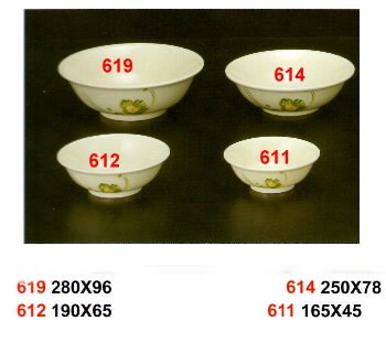 SYHSC-F-614福蓉花系列美耐皿-9.5"湯碗