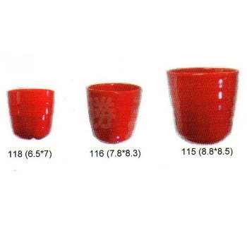 SYSYL-R-115	時尚紅奈米美耐皿-螺紋直杯