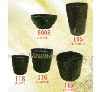 SYSYL-B-116黑炫風美耐皿-螺紋杯