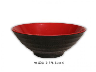 SYSYL-RB-576紅黑系列美耐皿-拉麵碗