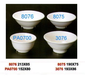 SYHSC-M-3076乳白色系列美耐皿-7.6"拉麵碗