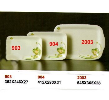 SYHSC-F-2003福蓉花系列美耐皿-21"四方長盤