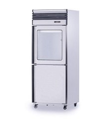 SYDR-FJ25A20P-1 2.5尺不鏽鋼二門冷藏庫(上玻璃)